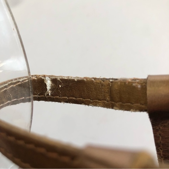 ASOS Copper T-Strap Twisted Leather Sandals - Picture 12 of 13